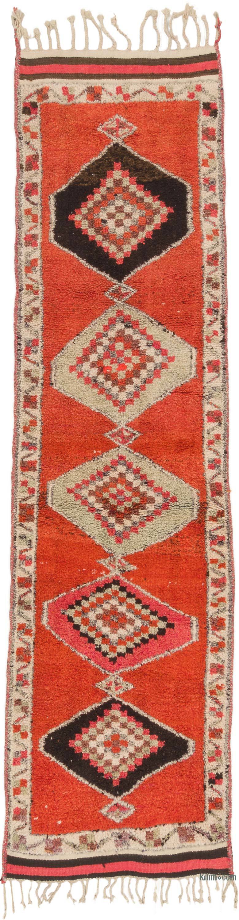Vintage Tribal Runner Rug - 2' 11" x 10' 6" (35" x 126") - K0063540