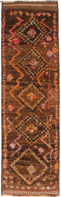 Alfombra Vintage de pasillo - 88 cm x 296 cm