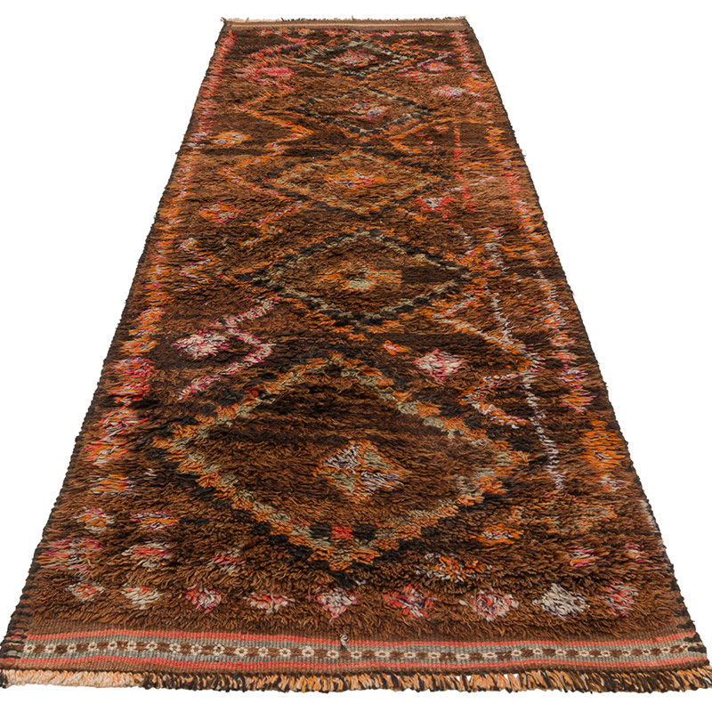 Vintage Tribal Runner Rug - 2' 11" x 9' 9" (35" x 117") - K0063541