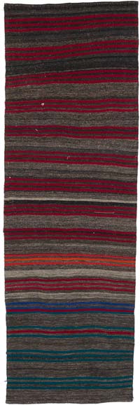 Vintage Turkish Kilim Runner - 3' 9" x 11' 4" (45" x 136")
