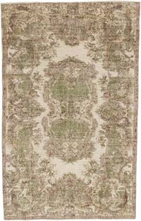 Vintage Turkish Hand-Knotted Rug - 5' 2" x 7' 11" (62" x 95")
