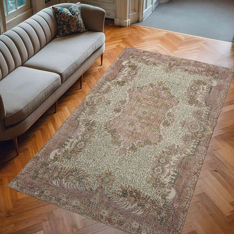 Alfombra Vintage Turca Anudada a Mano - 190 cm x 320 cm - K0063573