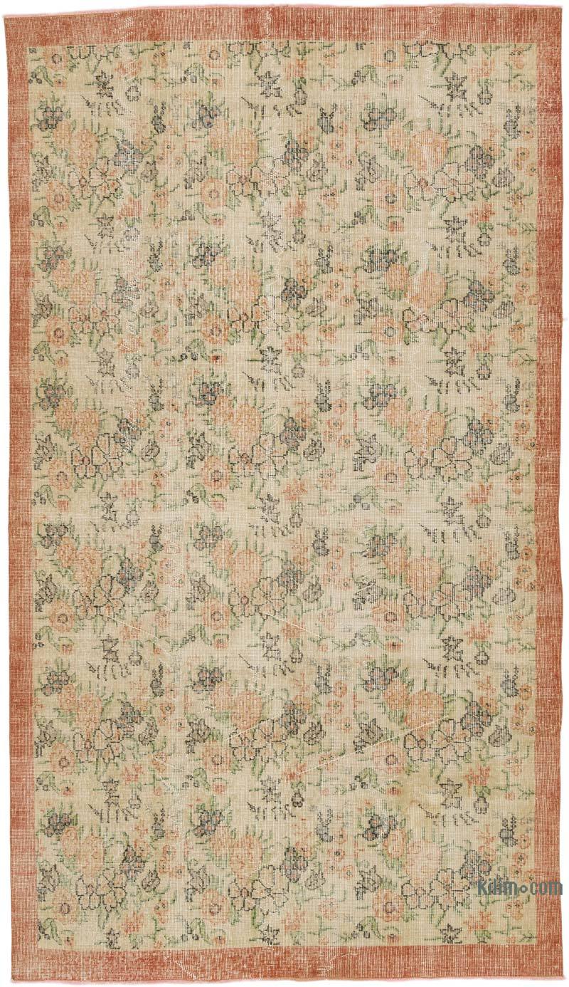 Vintage Turkish Hand-Knotted Rug - 5' 2" x 9' 1" (62" x 109") - K0063588