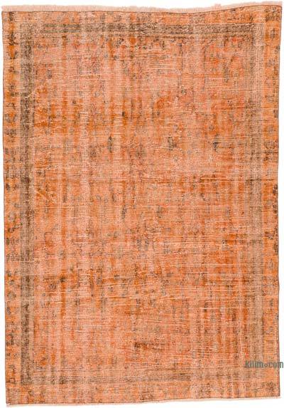 Over-dyed Vintage Hand-Knotted Turkish Rug - 5' 6" x 7' 9" (66 in. x 93 in.)