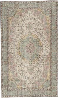 Vintage Turkish Hand-Knotted Rug - 5' 6" x 9' 3" (66" x 111")