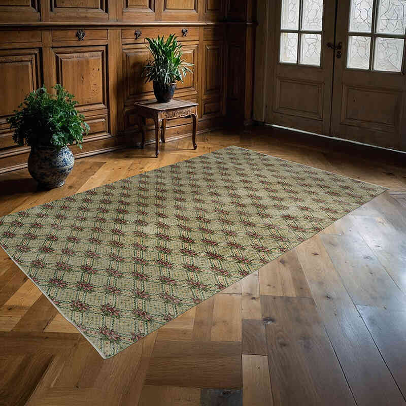 Alfombra Vintage Turca Anudada a Mano - 163 cm x 265 cm - K0063608