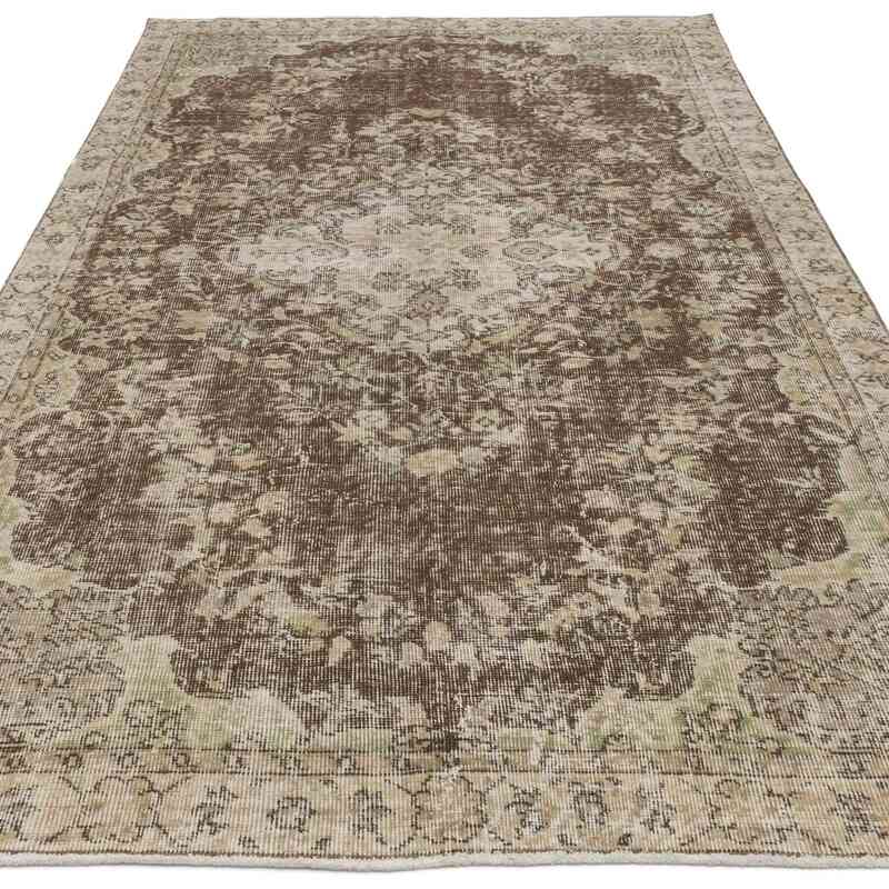 Alfombra Vintage Turca Anudada a Mano - 141 cm x 254 cm - K0063619