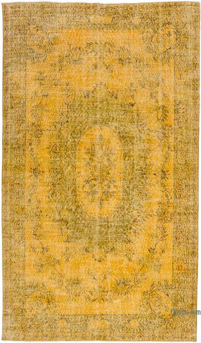 Over-dyed Vintage Hand-Knotted Turkish Rug - 5' 3" x 8' 11" (63 in. x 107 in.)