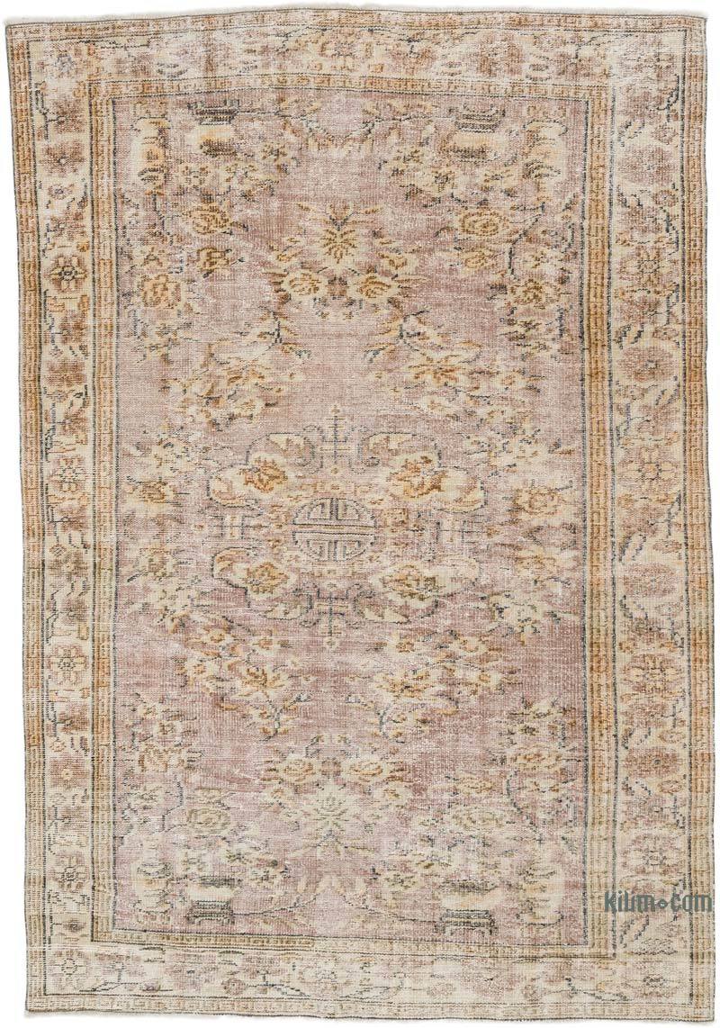 Alfombra Vintage Turca Anudada a Mano - 181 cm x 261 cm - K0063643