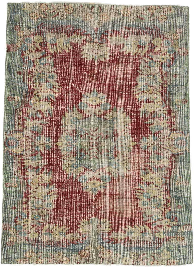 Alfombra Vintage Turca Anudada a Mano - 144 cm x 196 cm - K0063646