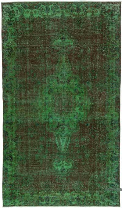 Over-dyed Vintage Hand-Knotted Turkish Rug - 5' 7" x 9' 5" (67 in. x 113 in.)