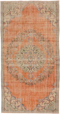 Vintage Turkish Hand-Knotted Rug - 4' 10" x 9' 2" (58" x 110")