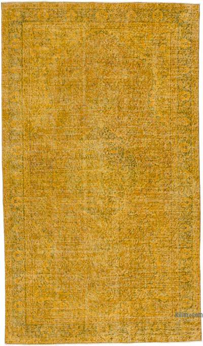 Over-dyed Vintage Hand-Knotted Turkish Rug - 5'  x 8' 8" (60 in. x 104 in.)