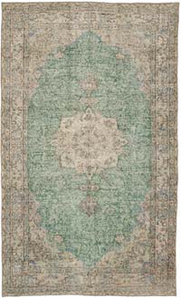 Vintage Turkish Hand-Knotted Rug - 5' 4" x 8' 10" (64" x 106")