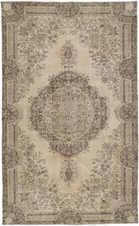 Vintage Turkish Hand-Knotted Rug - 5' 6" x 8' 10" (66" x 106")