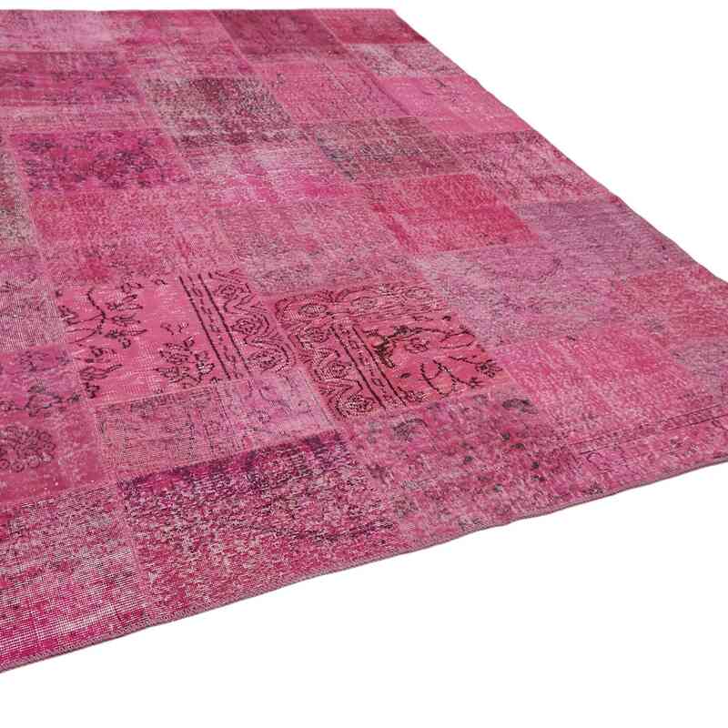 Patchwork Hand-Knotted Turkish Rug - 8' 2" x 9' 10" (98" x 118") - K0063779