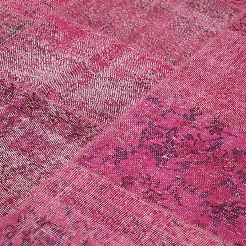 Patchwork Hand-Knotted Turkish Rug - 8' 2" x 9' 10" (98" x 118") - K0063779