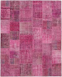 Patchwork Hand-Knotted Turkish Rug - 8'  x 9' 10" (96" x 118")