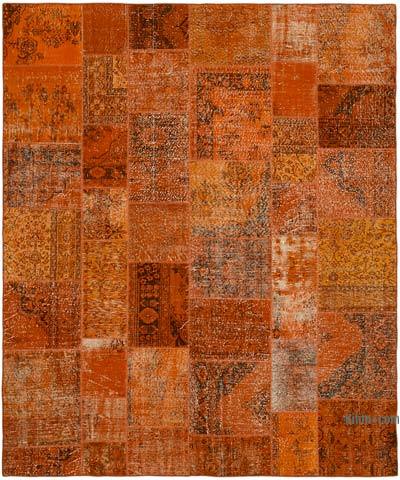Patchwork Hand-Knotted Turkish Rug - 8' 2" x 9' 10" (98 in. x 118 in.)
