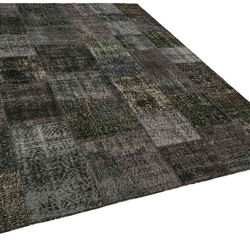 Patchwork Hand-Knotted Turkish Rug - 8' 2" x 9' 10" (98" x 118") - K0063786