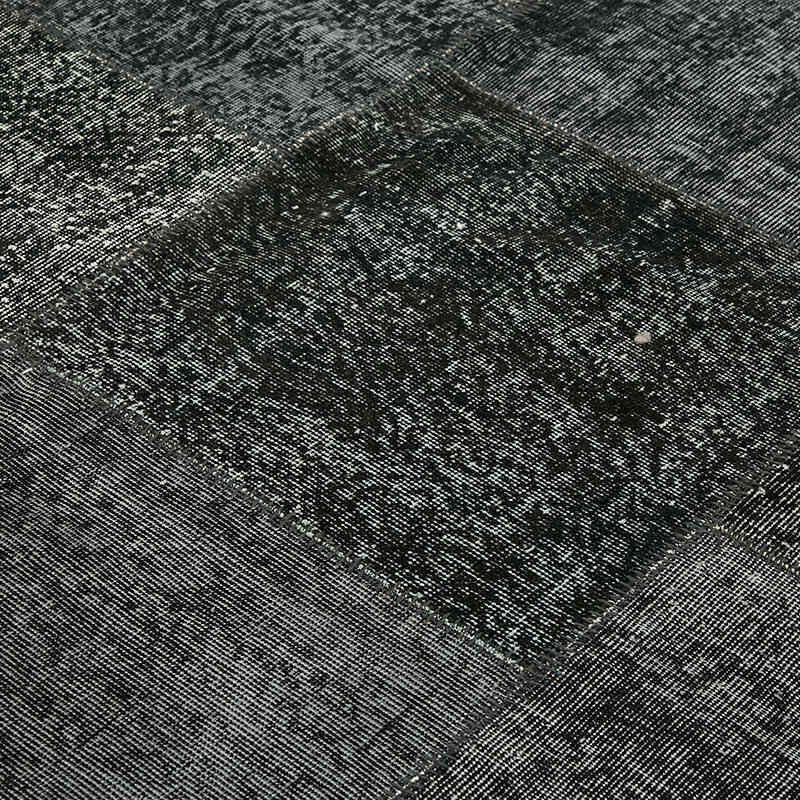 Patchwork Hand-Knotted Turkish Rug - 8' 2" x 9' 10" (98" x 118") - K0063786