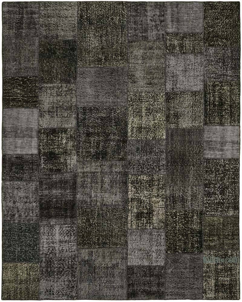 Patchwork Hand-Knotted Turkish Rug - 8' 2" x 9' 10" (98" x 118") - K0063786