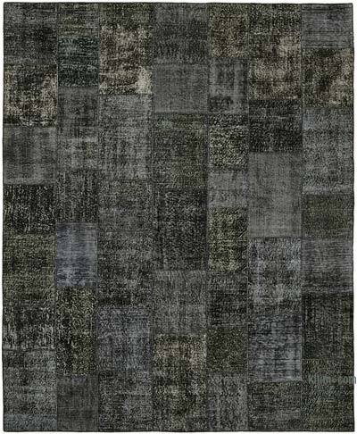 Patchwork Hand-Knotted Turkish Rug - 8' 2" x 9' 10" (98 in. x 118 in.)