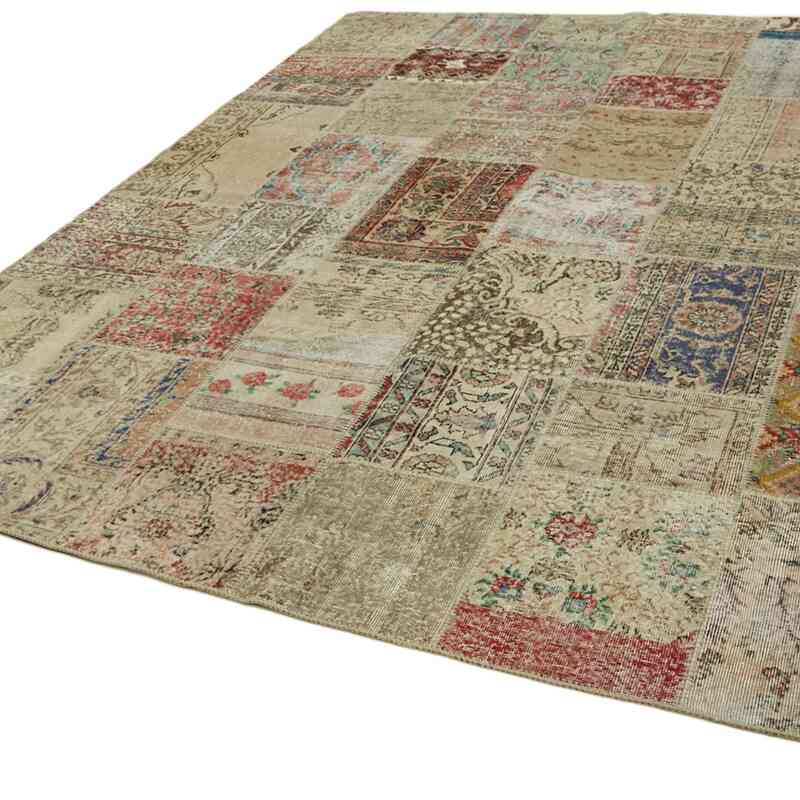 Patchwork Hand-Knotted Turkish Rug - 8' 3" x 9' 10" (99 in. x 118 in.) - K0063791