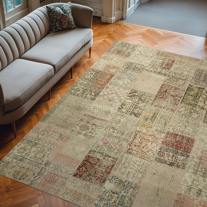 Patchwork El Dokuma Halı - 250 cm x 300 cm - K0063794