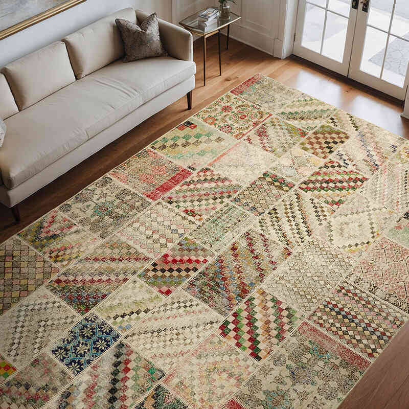 Patchwork El Dokuma Halı - 250 cm x 350 cm - K0063810