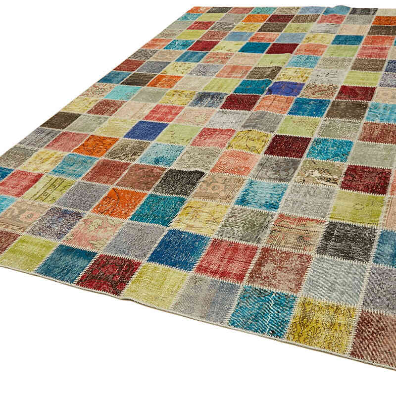 Patchwork El Dokuma Halı - 257 cm x 346 cm - K0063812