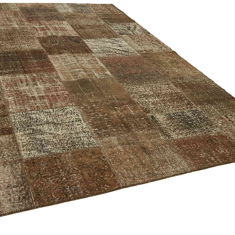 Patchwork Hand-Knotted Turkish Rug - 8' 2" x 11' 7" (98" x 139") - K0063813