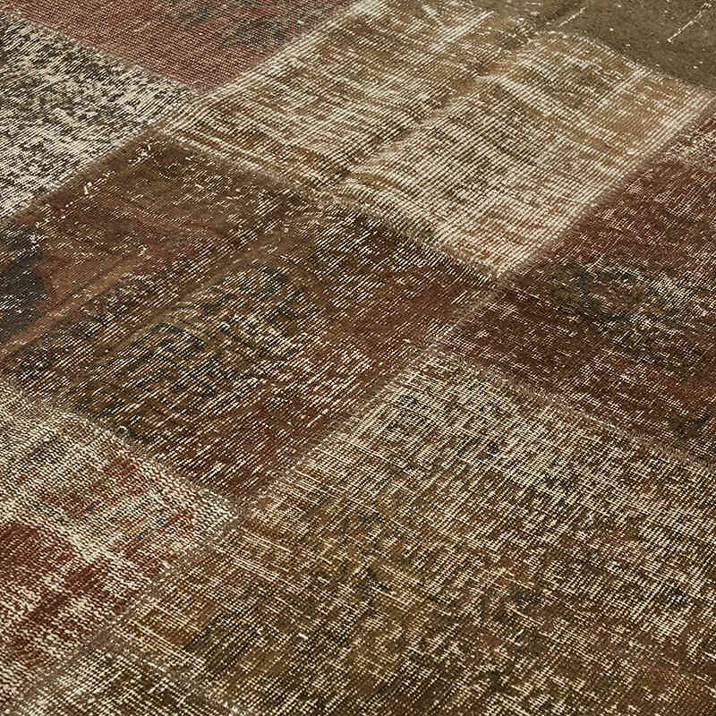 Patchwork Hand-Knotted Turkish Rug - 8' 2" x 11' 7" (98" x 139") - K0063813