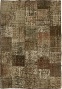 Patchwork Hand-Knotted Turkish Rug - 8' 2" x 11' 6" (98" x 138")