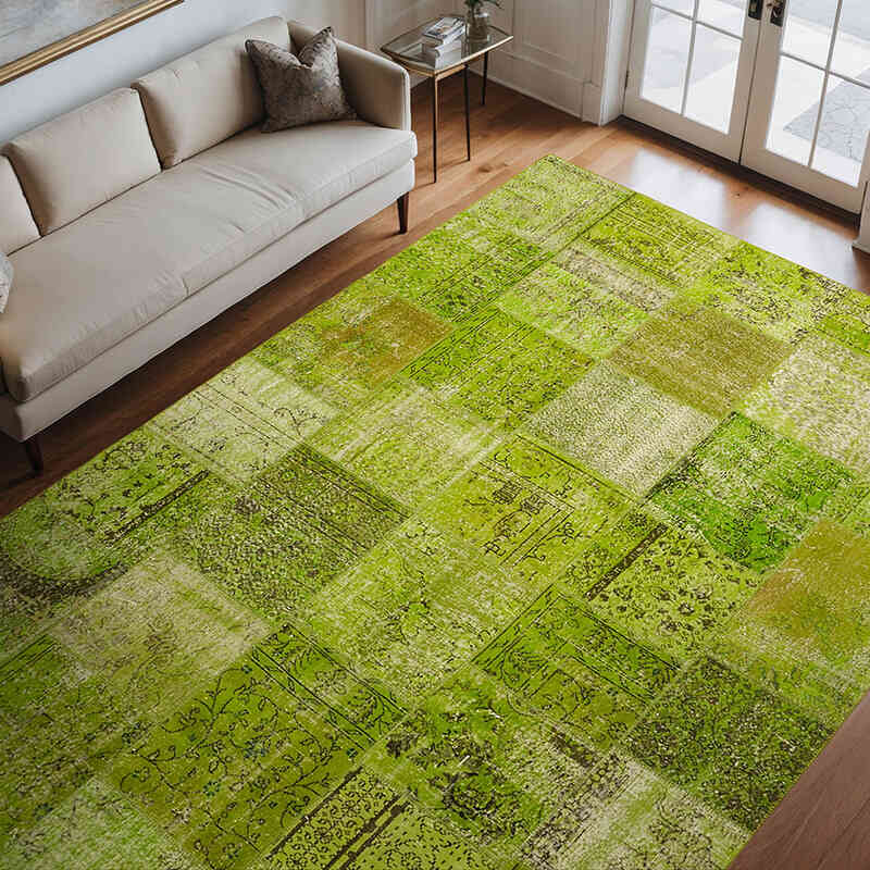 Patchwork El Dokuma Halı - 251 cm x 351 cm - K0063815