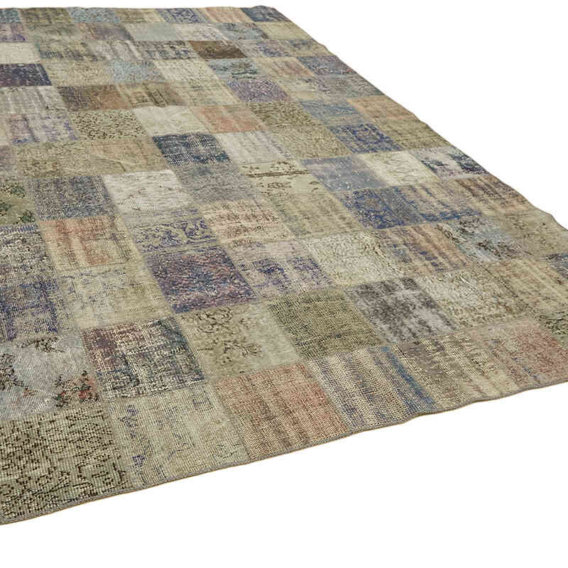 Patchwork Hand-Knotted Turkish Rug - 8' 6" x 11' 7" (102" x 139") - K0063818