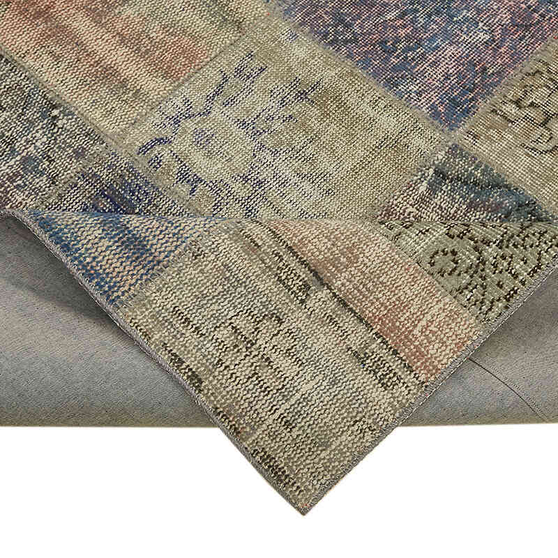 Patchwork Hand-Knotted Turkish Rug - 8' 6" x 11' 7" (102" x 139") - K0063818
