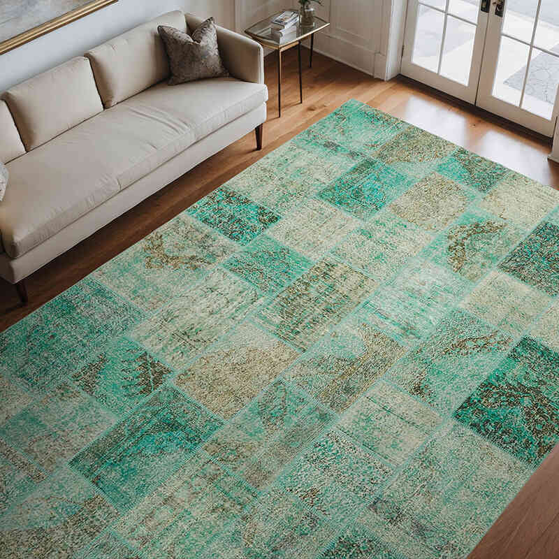 Patchwork El Dokuma Halı - 252 cm x 350 cm - K0063823