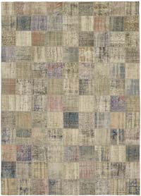 Patchwork Hand-Knotted Turkish Rug - 8' 6" x 11' 8" (102" x 140")