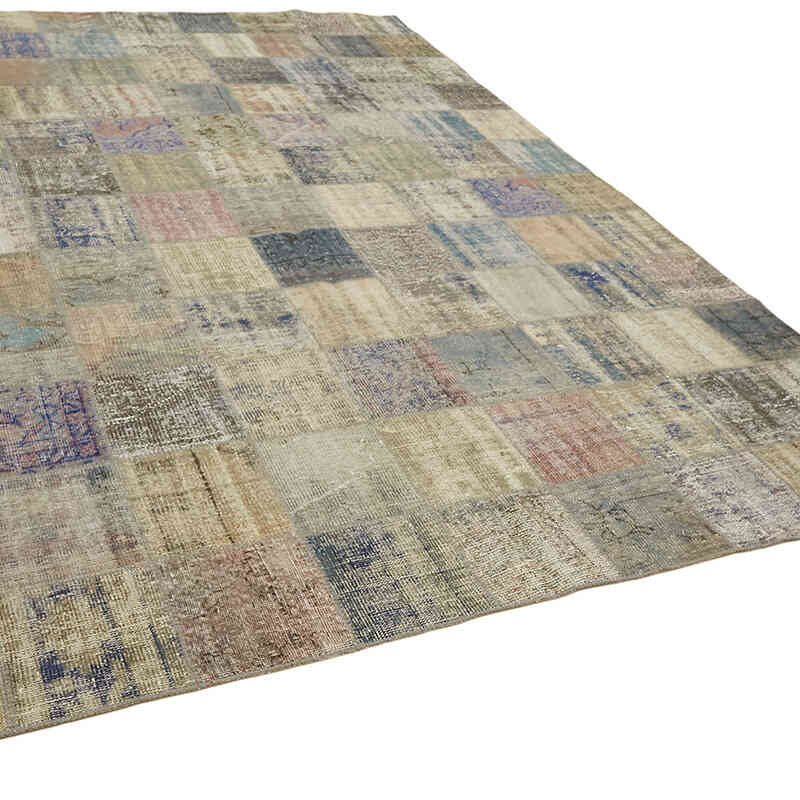Patchwork Hand-Knotted Turkish Rug - 8' 6" x 11' 8" (102" x 140") - K0063826