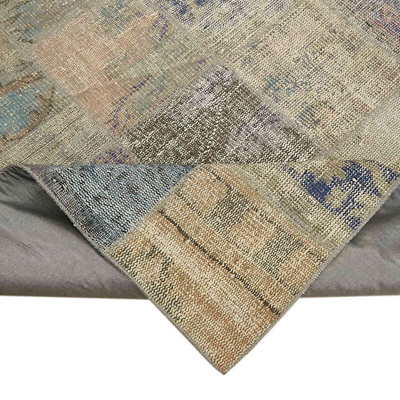 Patchwork Hand-Knotted Turkish Rug - 8' 6" x 11' 8" (102" x 140") - K0063826