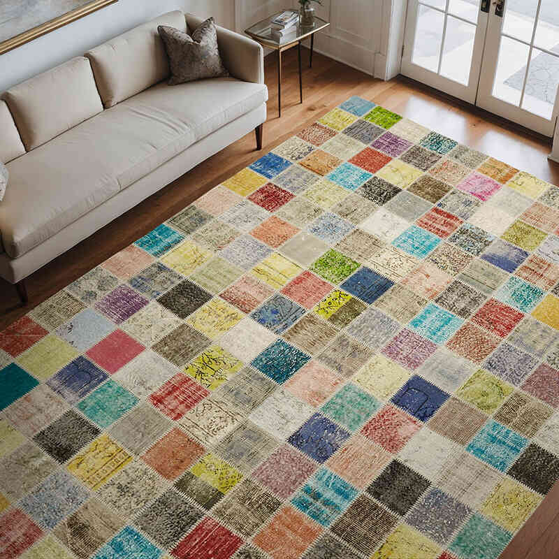 Patchwork El Dokuma Halı - 260 cm x 344 cm - K0063828