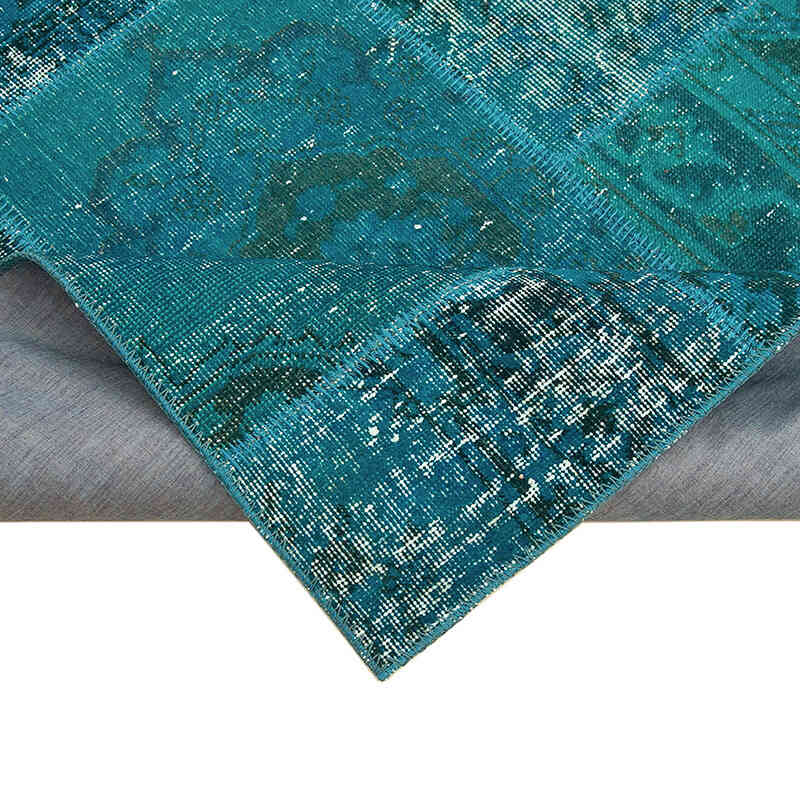 Patchwork Hand-Knotted Turkish Rug - 5' 5" x 7' 11" (65" x 95") - K0063831