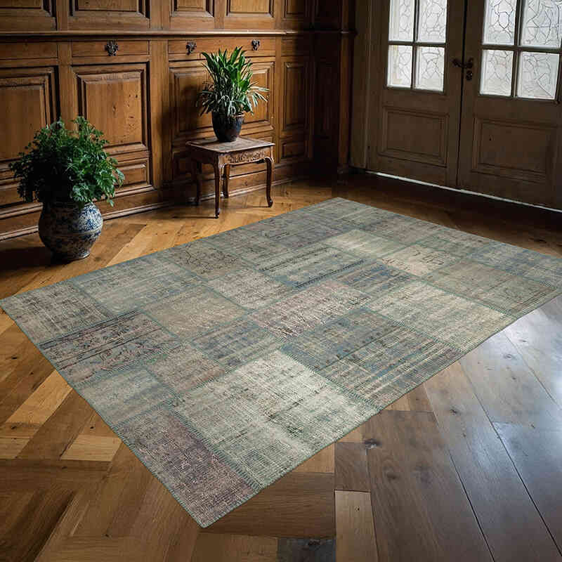 Patchwork El Dokuma Halı - 175 cm x 244 cm - K0063836