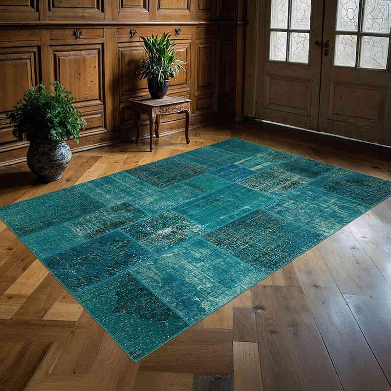 Patchwork El Dokuma Halı - 169 cm x 243 cm - K0063844