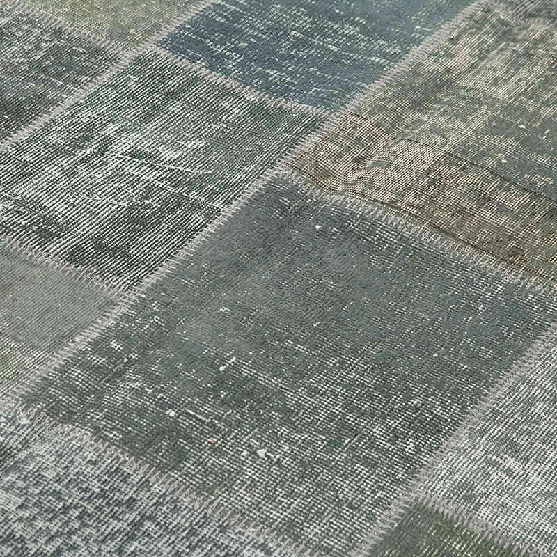 Patchwork Hand-Knotted Turkish Rug - 5' 7" x 7' 10" (67" x 94") - K0063846