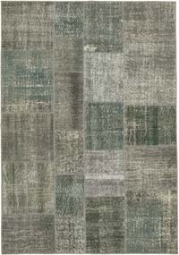 Patchwork Hand-Knotted Turkish Rug - 5' 7" x 8'  (67" x 96")