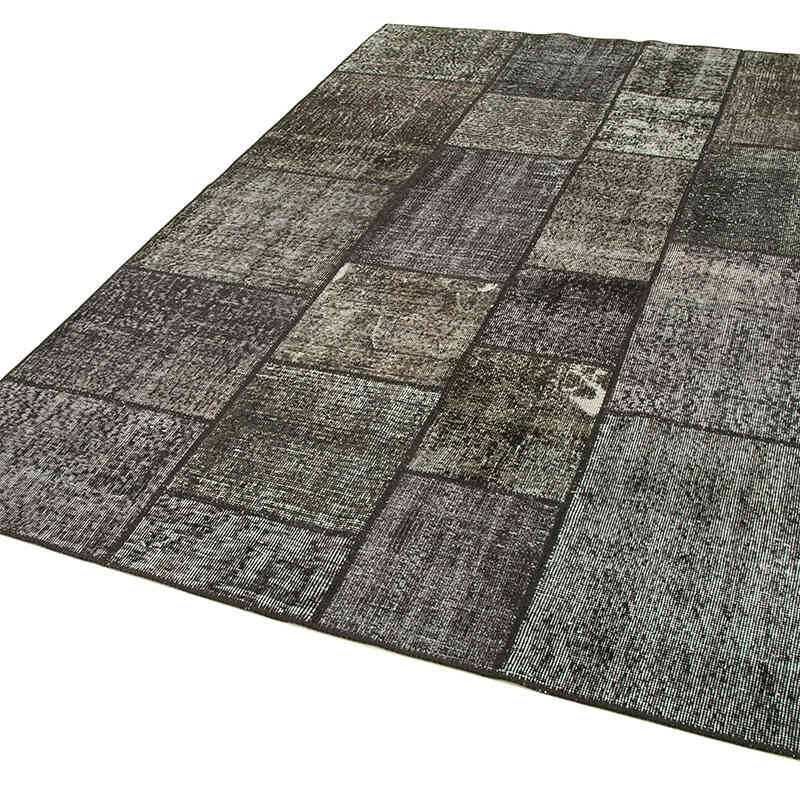 Patchwork Hand-Knotted Turkish Rug - 5' 8" x 7' 10" (68" x 94") - K0063851