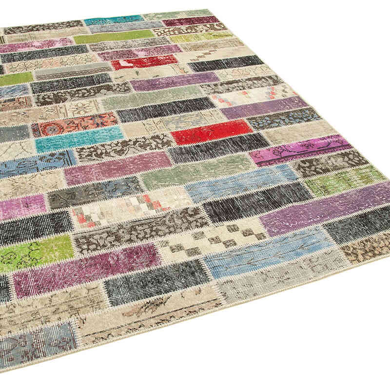 Patchwork El Dokuma Halı - 173 cm x 231 cm - K0063852