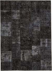 Patchwork Hand-Knotted Turkish Rug - 5' 8" x 7' 11" (68" x 95")